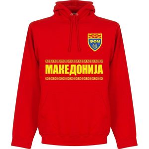 Macedonië Team Hoodie - Rood - Kinderen - 152