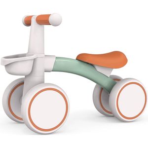 Balansfiets voor Kinderen vanaf 1 Jaar - Speelgoed voor Baby's 12-24 Maanden - Balansfiets met Mandje voor Jongens en Meisjes - Cadeau voor Eerste Verjaardag