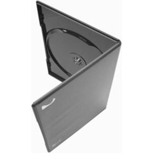 100 X Single Black CD DVD Blu Ray Disc Cases With 7mm Spine - Pack of Dragon Trading Cases - Outer Cover For Artwork Inlay and Booklet Clips