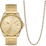 Diesel DZ2163SET Geschenkset Herenhorloge met Ketting 44 mm - Goudkleurig