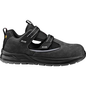 SIR SAFETY VIRGIN Veiligheidssandalen S1PS HEREN Werksandaal Zwart - Fiberglas Neus - Antislip SR - Ademend