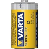 Varta Batterijen Superlife - Koolzink - R20/D/Mono - 1.5 Volt - 2 Stuks