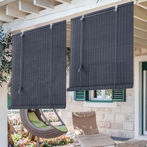 Roll'up Bamboe geweven voor buiten grijs 100 x 250 cm - weerbestendig - duurzaam roller shades for windows