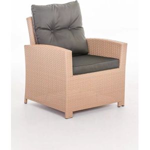 In And OutdoorMatch Premium Tuinstoelen Marion - outdoor loungestoel - loungestoel - Lounge - antraciet -70 x 73 x 82 cm