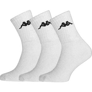 Kappa - Trisper Tennis Sock 3 pack - Witte Sokken - 43 - 46 - Wit