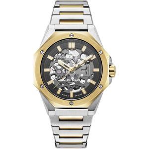 Luxe mannenhorloge Christophe Duchamp Raidillon Skeleton Automatic Silver Gold