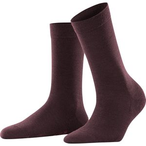 FALKE Softmerino warme ademende merinowol katoen sokken dames rood - Maat 35-36