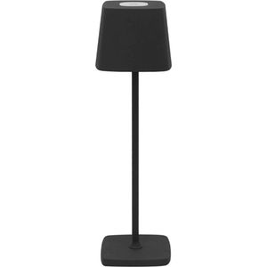 Sfeerverlicht® Oplaadbare Tafellamp - Vierkant - Dimbaar - 38 cm - Zwart