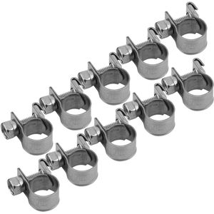 Verstelbare Roestvrijstalen Slangklemmen voor Bevestiging van Zachte Harde Slangen (8-10 mm) - Set van 10 stuks