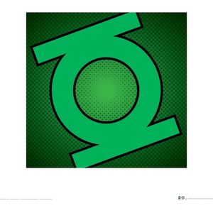 Green Lantern Logo Print 40x40cm