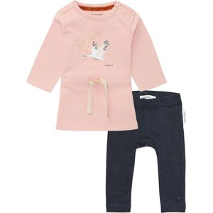 Noppies - kledingset - 2 delig - Jurk Seward Rose Smoke - Legging Angie Charcoal - Maat 68