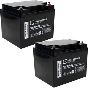 Quality Batteries Vervangingsaccu Voor Invacare Tiger Rolstoel 24V 2 X 12V 50Ah