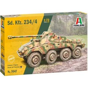 1:72 Italeri 7047 Sd. Kfz. 234/4 Military Vehicle Plastic Modelbouwpakket