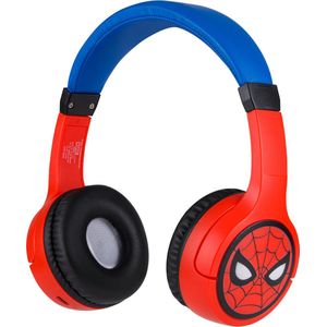 Spiderman - draadloze kinderkoptelefoon - met volumebegrenzing - lange speeltijd - met extra audiokabel