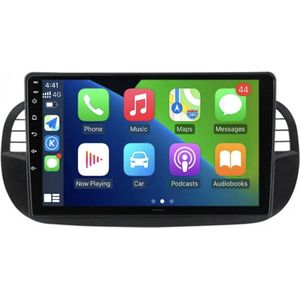 Auto Multimedia 9 inch Android 12 2G/32G 8CORE voor Fiat 500 Abarth CarPlay/Auto/WiFi/GPS/RDS/DSP/4G