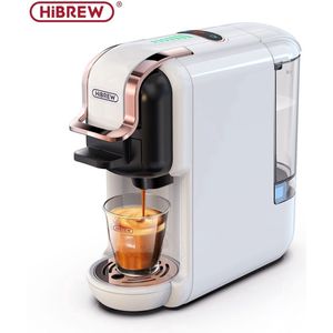 HiBrew Koffiezetapparaat - 5-in-1 - Koffiemachine - Senseo - Koffiepadmachine - Heet/koud - 19Bar - Wit