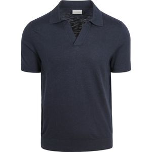Suitable Polo Riva Linnen Petrol - Maat XXL - Heren - Polo shirt Heren met Korte mouw