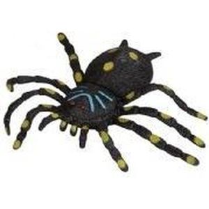 Halloween - Horror nep decoratie spin Webly 13 cm - Halloween spinnen versiering - Elastische spin met lange poten
