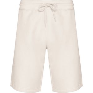 Biologische herenbermuda korte broek van sweatstof Ivory - M