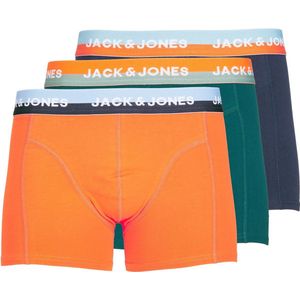 Jack & Jones Effen Boxershorts Heren Trunks JACALEX 3-Pack Oranje - Maat L