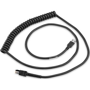 Zebra CBA-UF6-C12ZAR tussenstuk voor kabels USB A RJ-45 Zwart