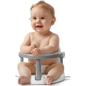 Navaris babybad zitje 6 tot 16 maanden - Met 4 zuignappen voor baby bad - Ergonomische rugleuning - Voor bad en douche - badzitje baby - Max 13 kilo