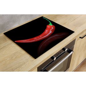 Inductiebeschermer - Rode Peper - 91.6x52.7 cm - Inductiebeschermer - Inductie Afdekplaat Kookplaat - Inductie Mat - Anti-Slip - Keuken Decoratie - Keuken Accessoires