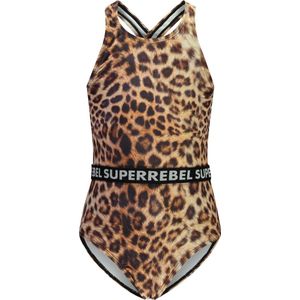 SuperRebel R401-5004 Meisjes Badpak - AO Leopard - Maat 16-176