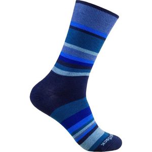 Wrightsock Stride Crew Navy Stripe Wandelsokken