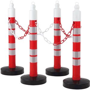 Mobiele afzetpaal MegaMAX, met 20 m ketting, set 4 stuks