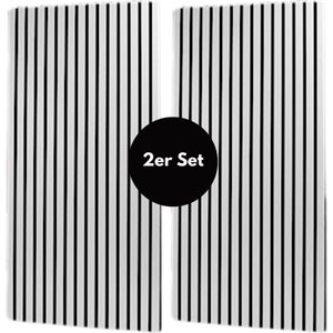 Wandpanelen - Akoestische panelen - Houten wandbekleding met geluidsabsorptie - 2 Stuks Geborsteld zilver Kleur - 120x60 cm