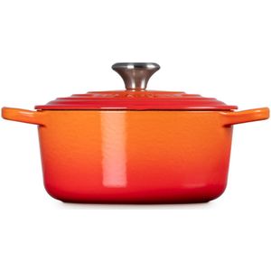 Le Creuset Gietijzeren ronde braadpan Oranjerood 24cm 4,2l