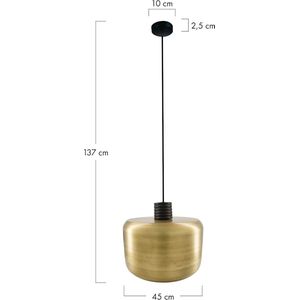 DKNC - Hanglamp Nancy - Metaal - 45x45x37cm - Brons