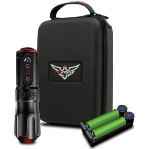 FK Irons One - Charcoal 4.0 | Premium Professionele Tattoo Machine | Draadloze Tatoeage Pen | Wireless | PMU Gun | Zelf Tatoeëren Kit | Cartridges | Naalden | Beginner & Gevorderden Set 1RL | 3RL | 7RL