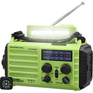 Radio op batterijen voor rampen - Werkt op AAA Batterijen - AM/FM - Makkelijk mee te nemen - Zaklamp - Noodknop - Noodradio - Noodradio Solar Opwindbaar - Noodpakket
