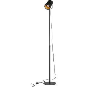 WOOOD Exclusive Bente Vloerlamp - Metaal - Zwart - 92-162x25x25