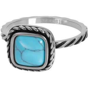 iXXXi Vulring Summer Turquoise Zilver | Maat 18 (gewone ringmaat 20)