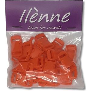 Ilènne - Paracord sluiting - Oranje - plastic - 25 stuks - voor armband