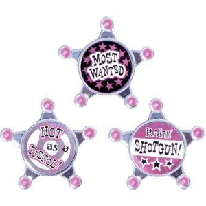 Amscan - Buttons - For girls that party! - 6st.