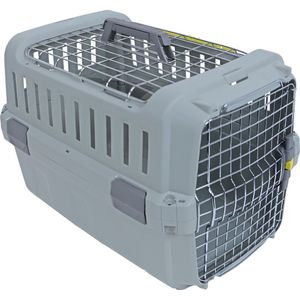 Reismand - Transportbox - Reiskennel Maat: medium -  Afmetingen: 59,3x39x43,2 cm - maximaal 10 kg - Kleur: moss grey