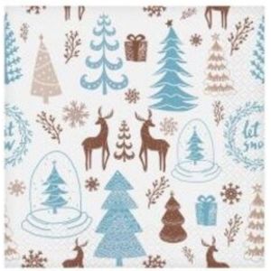 Kerst servetten - Hello Winter - 20 stuks