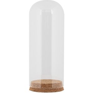 Clayre & Eef Glazen Stolp Ø 8x20 cm Transparant Glas