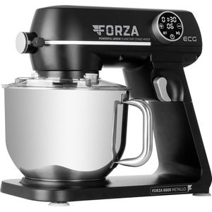 ECG FORZA 6600 Metallo Nero - Keukenmachine - 6,5 liter - 1800 W - Zwart