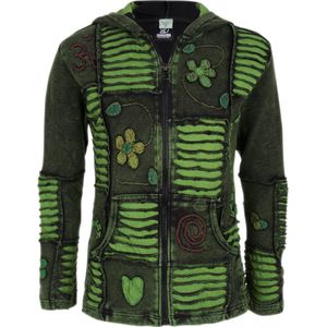 Dames Vest van Katoen zonder voering en vaste capuchon - SHAKALOHA - W Madzz Green 3XL.