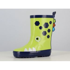 Jongens regenlaarzen met dino fantasie - groen met donkerblauwe accenten - maat 28 : BACK TO SCHOOL