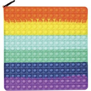 Pop it XXL - Vierkant - 30x30 - Fidget - Pop it - Regenboog