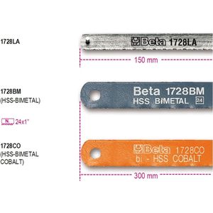 Beta 1728co zaagblad cobalt 300mm voor zaagbeugel