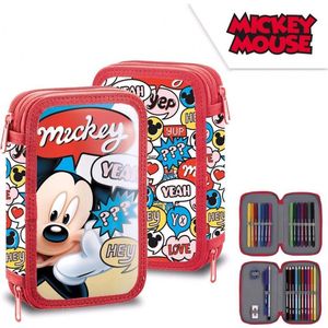 Mickey Mouse gevuld etui - 28 stuks - Mickey rood
