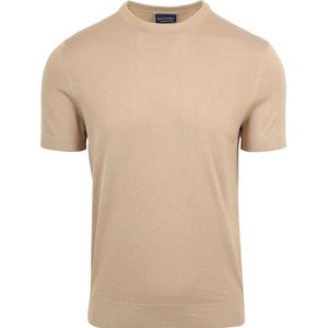 Suitable - Knitted T-shirt Beige - Heren - Maat L - Modern-fit