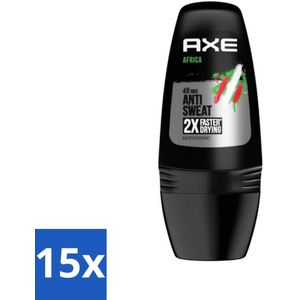 Axe - Deodorant Roller - 48hrs Anti Sweat - Africa - Anti-transpirant - 50 ml - Bulkverpakking - 15 stuks